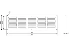 Metalgitter 500x150 mm sort - MR5015M