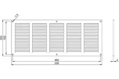 Metalgitter 500x200 mm sort - MR5020M
