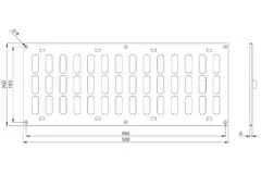 Justerbar lineære diffuser i metal 500x200 hvid - MR5020R