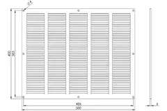 Metalgitter 500x400 mm sort - MR5040M