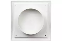 Facadegitter med kontraventil 190x190 mm diameter 125 mm hvid – ND12FV