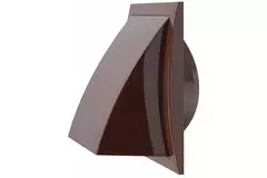Facadegitter med kontraventil 150x150 mm diameter 100 mm brun – ND10FVB