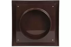 Facadegitter med kontraventil 150x150 mm diameter 100 mm brun – ND10FVB