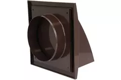 Facadegitter med kontraventil 150x150 mm diameter 100 mm brun – ND10FVB