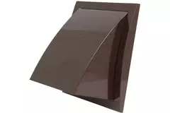 Facadegitter med kontraventil 150x150 mm diameter 100 mm brun – ND10FVB