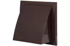 Facadegitter med kontraventil 150x150 mm diameter 100 mm brun – ND10FVB