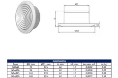 Rund ventilationsrist Ø 125 mm (NGA125)