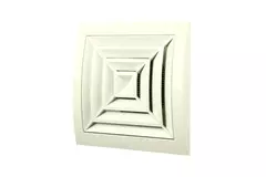 Firkantet loftdiffusor 150x150 diameter: 100 hvid - ND10G