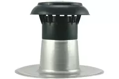 Ventilationstagplade med plastkappe Ø150-160 mm