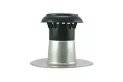 Ventilationstagplade med plastkappe Ø110-125 mm