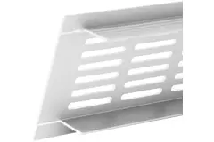 Fodliste diffuser aluminium - hvid L=500mm x H=40mm -RA450