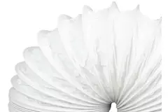 Fleksibel PVC-ventilationsslange i hvid, Ø125 mm (6 meter)