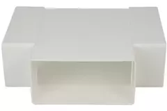 Rektangulært T-stykke i plast, 110 x 55 – KT