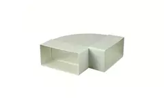 Rektangulær, plastik, vandret, 90° bøjning, 110 x 55 mm – KLH