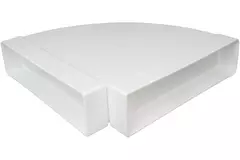 Rektangulær vandret 90° bøjning i plast 220x90mm - KLH29-90