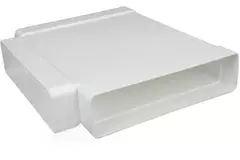 Rektangulært T-stykke i plast 220x90mm - KT29