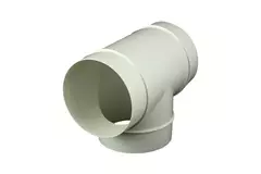 Rundt, T-stykke i plast, diameter: 100 mm AT100