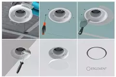 Ergovent rammeløs ventilationsventil rund 150 mm