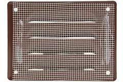 Ventilationsrist i metal, rektangulær 140x105 mm brun – MR14105B