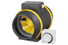Ruck® ETAMASTER-kanalventilator med EC-motor 1300m³/t - Ø 200 mm + driftspotentiometer 10 kO