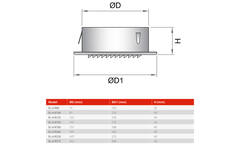 Ventilationsgitter rundt 80 mm aluminium - EL-A-R80 ALU