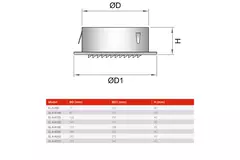 Ventilationsgitter cirkulært 100 mm aluminium - EL-A-R100 ALU