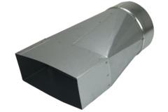 Adapter 220x80 mm til diameter 125 mm til rørføring