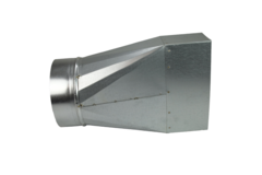 Adapter 220x80 mm til 160 mm diameter til kanaler
