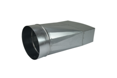 Adapter 220x80 mm til 160 mm diameter til kanaler
