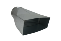 Adapter 220x80 mm til 160 mm diameter til kanaler