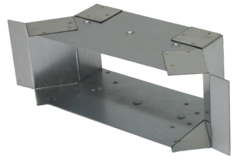 Sidetilslutning 220x80 mm til rektangulære kanaler