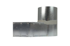 Lepe-hjørnestykke 220x80 mm til diameter 125 mm