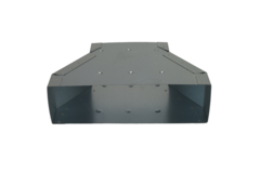 Reduktion 300 x 80 mm til 220 x 80 mm til galvaniserede rektangulære ventilationskanaler