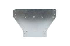 Reduktion 300 x 80 mm til 220 x 80 mm til galvaniserede rektangulære ventilationskanaler