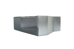 Reduktion 300 x 80 mm til 220 x 80 mm til galvaniserede rektangulære ventilationskanaler