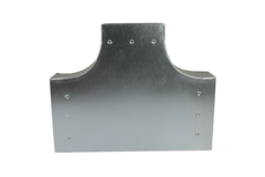 T-stykke 90 grader 220x80 mm - 220x80 mm til kanalføring