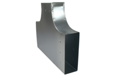 T-stykke 90 grader 220x80 mm - 220x80 mm til kanalføring