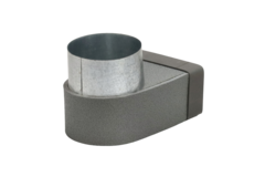 Thermoduct-vinkel 170 mm x 80 mm til diameter 160 mm til kanalføring