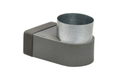 Thermoduct-vinkel 170 mm x 80 mm til diameter 160 mm til kanalføring