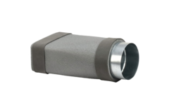 Thermoduct-reduktion 220x80 mm til diameter 125 mm