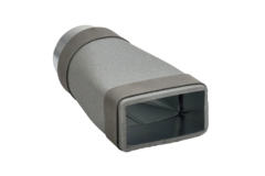 Thermoduct-reduktion 220x80 mm til diameter 125 mm