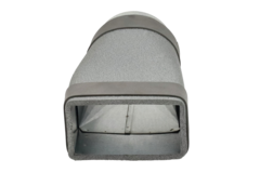 Thermoduct-reduktion 220x80 mm til diameter 125 mm