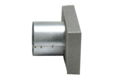 Thermoduct-endekappe 220x80 mm med tilslutningsdiameter 80 mm