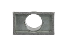 Thermoduct-endekappe 220x80 mm med tilslutningsdiameter 80 mm