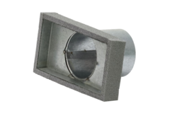 Thermoduct-endekappe 220x80 mm med tilslutningsdiameter 80 mm