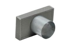 Thermoduct-endekappe 220x80 mm med tilslutningsdiameter 80 mm