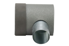 Thermoduct-skot diameter 125 mm H=80 mm enkelt med hul til tunnelkonstruktion