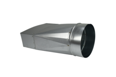 Adapter 220x80 mm til diameter 150 mm til kanalføring