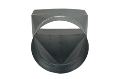 Adapter 220x80 mm til diameter 150 mm til kanalføring