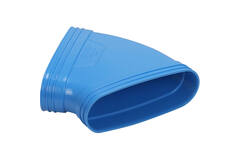 Wavin Ventiza Bøjning 45 grader PVC oval 235x80 mm horisontal M/M